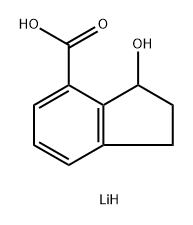 1H-Indene-4-carboxylic acid, 2,3-dihydro-3-hydroxy-, lithium salt (1:2) Structure