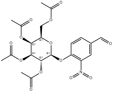 Benzaldehyde, 3-nitro-4-[(2,3,4,6-tetra-O-acetyl-β-D-galactopyranosyl)oxy]- Structure