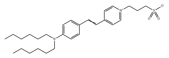 Di6-ASP-PS [N-(4-Sulfopropyl)-4-(4-(dihexylaMino)styryl)pyridiniuM, inner salt] 구조식 이미지