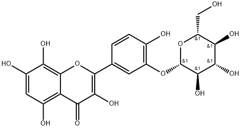 4H-1-Benzopyran-4-one, 2-[3-(β-D-glucopyranosyloxy)-4-hydroxyphenyl]-3,5,7,8-tetrahydroxy- Structure