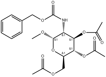 .alpha.-D-Glucopyranoside, methyl 2-deoxy-2-(phenylmethoxy)carbonylamino-, 3,4,6-triacetate Structure