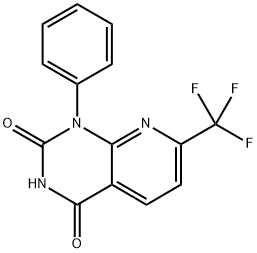 1-Phenyl-7-trifluoromethyl-1H-pyrido[2,3-d]pyrimidine-2,4-dione Structure