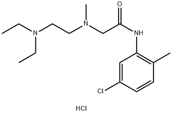 Acetamide, N-(5-chloro-2-methylphenyl)-2-[[2-(diethylamino)ethyl]methylamino]-, hydrochloride (1:2) Structure