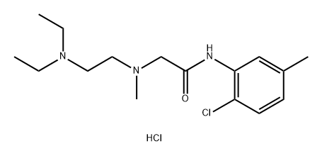 m-Acetotoluidide, 6'-chloro-2-(2-(diethylamino)ethyl)methylamino-, dihydrochloride 구조식 이미지