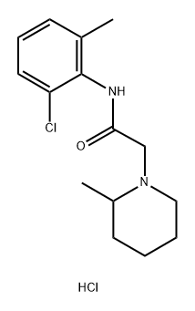 1-Piperidineacetamide, N-(2-chloro-6-methylphenyl)-2-methyl-, hydrochloride (1:1) Structure