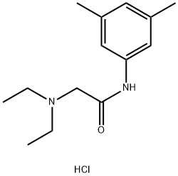 Acetamide, 2-(diethylamino)-N-(3,5-dimethylphenyl)-, hydrochloride (1:1) 구조식 이미지