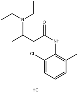 -CHLORO-3-(DIETHYLAMINO)-o-BUTYRO TOLUIDIDE HYDROCHLORIDE Structure