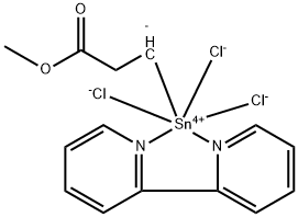 Tin,(2,2'-bipyridine-N,N')trichloro(3-methoxy-3-oxopropyl)- (9CI) Structure