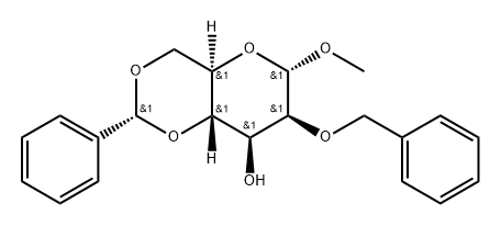 Methyl 2-O-benzyl-4,6-O-benzylidene-α-D-mannopyranoside 구조식 이미지