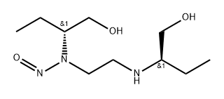 N-((R)-1-hydroxybutan-2-yl)-N-(2-(((R)-1-hydroxybutan-2-yl)amino)ethyl)nitrous amide 구조식 이미지