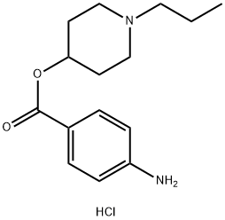 1-PROPYL-4-PIPERIDYL-p-AMINOBENZOATE HYDROCHLORIDE Structure
