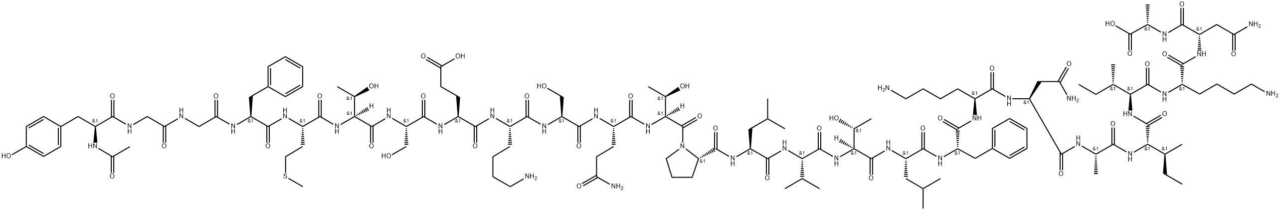 알파-N-아세틸베타-엔돌핀(1-26) 구조식 이미지