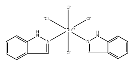 Ruthenium, tetrachlorobis(1H-indazole-κN2)-, (OC-6-11)- Structure