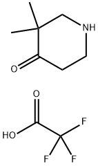 3,3-dimethylpiperidin-4-one trifluoroacetic acid salt Structure