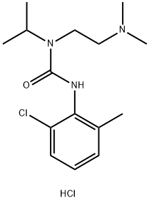 1-(6-Chloro-o-tolyl)-3-(2-(dimethyl-amino) ethyl)-3-isopropylurea hydrochloride Structure