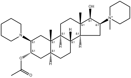 Piperidinium, 1-[(2β,3α,5α,16β,17β)-3-(acetyloxy)-17-hydroxy-2-(1-piperidinyl)androstan-16-yl]-1-methyl- Structure