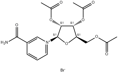 2-Nicotinamide-2,3,5-tri-O-acetyl-b-D-riboside bromide Structure