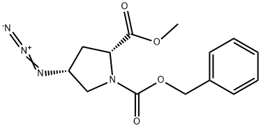 O1-benzyl O2-methyl (2R,4R)-4-azidopyrrolidine-1,2-dicarboxylate Structure