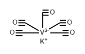 potassium pentacarbonyl vanadate(3-) Structure