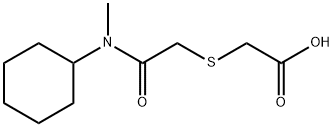 Acetic acid, 2-[[2-(cyclohexylmethylamino)-2-oxoethyl]thio]- Structure