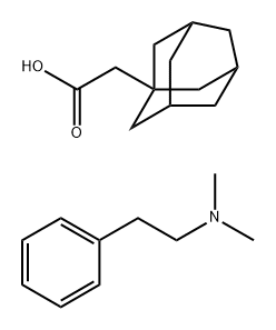 Tricyclo[3.3.1.13,7]decane-1-acetic acid, compd. with N,N-dimethylbenzeneethanamine (1:1) Structure