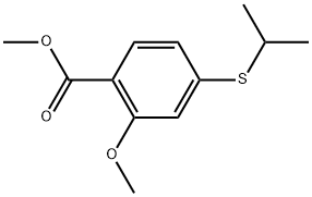 Methyl 2-methoxy-4-[(1-methylethyl)thio]benzoate Structure