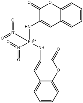 팔라듐(II),BIS(2-OXO-2H-1-BENZOPYRAN-3-YLAMMINE)DINITRO-,(Z) 구조식 이미지