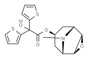 (1R,2R,4S,5S,7r)-9-methyl-3-oxa-9-azatricyclo[3.3.1.02,4]nonan-7-yl 2-hydroxy-2,2-di(thiophen-2-yl)acetate Structure