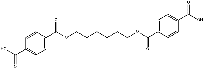 4,4'-((hexane-1,6-diylbis(oxy))bis(carbonyl))dibenzoic acid Structure