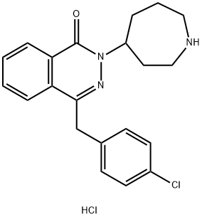 1(2H)-Phthalazinone, 4-[(4-chlorophenyl)methyl]-2-(hexahydro-1H-azepin-4-yl)-, hydrochloride (1:1) Structure