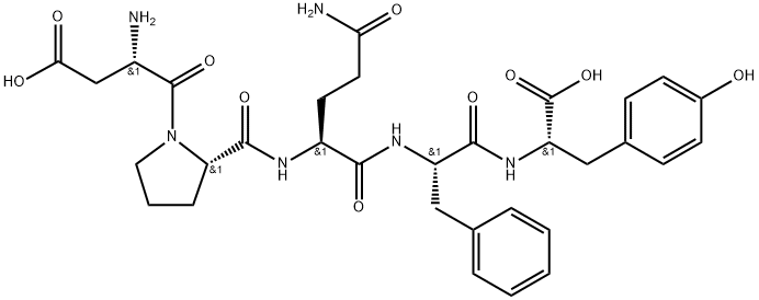 H-Asp-Pro-Gln-Phe-Tyr-OH 구조식 이미지