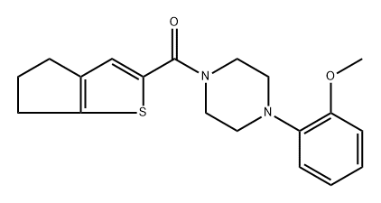 (5,6-Dihydro-4H-cyclopenta[b]thiophen-2-yl)(4-(2-methoxyphenyl)piperazin-1-yl)methanone Structure