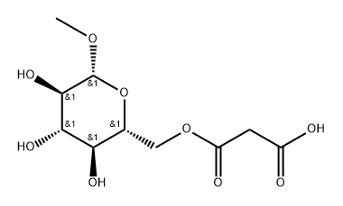 β-D-Glucopyranoside, methyl, 6-(hydrogen propanedioate) Structure