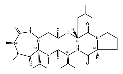 3-Isopropylcyclo[D-Lac-L-Pro-L-Val-N-methyl-L-Val-N-methyl-L-Ala-βAla-] Structure