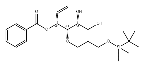 (3R,4S,5R)-4-(3-((tert-butyldimethylsilyl)oxy)propoxy)-5,6-dihydroxyhex-1-en-3-yl benzoate Structure