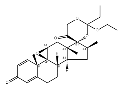 (4aS,4bS,5aS,6aS,7R,8S,9aS,9bS)-2''-Ethoxy-2''-ethyl-4a,6a,8-trimethyl-5a,6,6a,8,9,9a,9b,10-octahydro-11H-spiro[cyclopenta[1,2]phenanthro[4,4a-b]oxirene-7,4''-[1,3]dioxane]-2,5''(4aH)-dione Structure