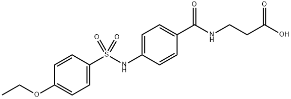 β-Alanine, N-[4-[[(4-ethoxyphenyl)sulfonyl]amino]benzoyl]- 구조식 이미지