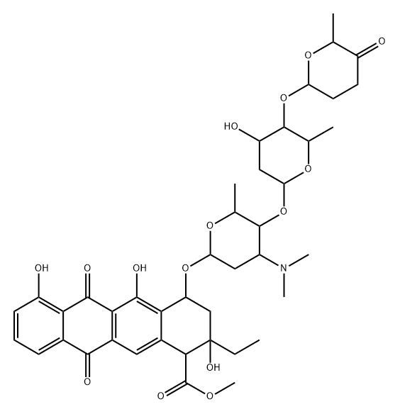 ACLACINOMYCIN 구조식 이미지