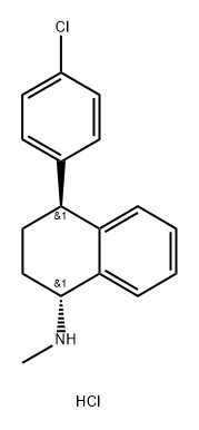 rac-trans-3-Dechloro Sertraline Hydrochloride 구조식 이미지