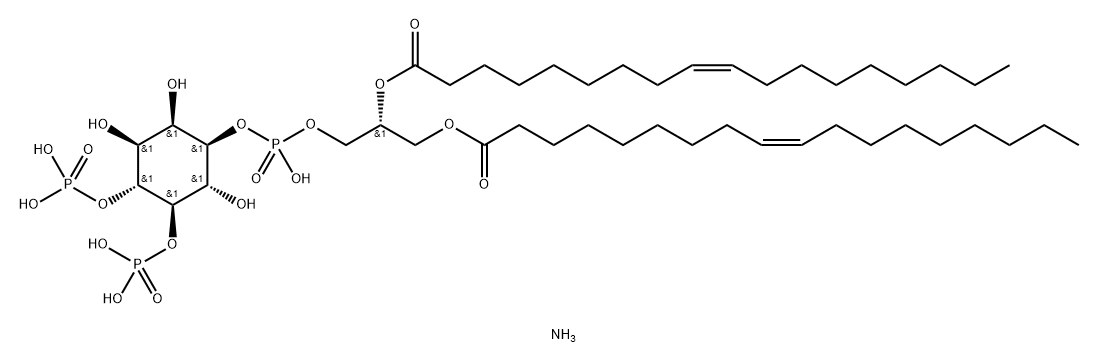 1,2-dioleoyl-sn-glycero-3-phospho-(1'-Myo-inositol-4',5'-bisphosphate) (aMMoniuM salt) Structure