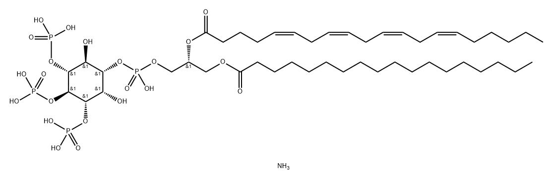 1-stearoyl-2-arachidonoyl-sn-glycero-3-phospho-(1'-Myo-inositol-3',4',5'-trisphosphate) (aMMoniuM salt) 구조식 이미지