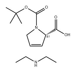 (2S)-1-(tert-butoxycarbonyl)-2,5-dihydro-1H-pyrrole-2-carboxylic acid diethylammonium salt 구조식 이미지