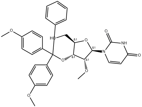 Uridine, 3'-O-[bis(4-methoxyphenyl)phenylmethyl]-2'-O-methyl- (9CI) Structure