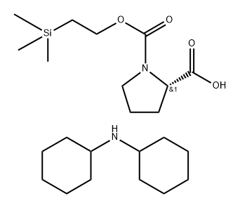 1,2-Pyrrolidinedicarboxylic acid, 1-[2-(trimethylsilyl)ethyl] ester, (S)-, compd. with N-cyclohexylcyclohexanamine (1:1) (9CI) Structure