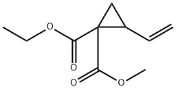 1,1-Cyclopropanedicarboxylic acid, 2-ethenyl-, 1-ethyl 1-methyl ester 구조식 이미지