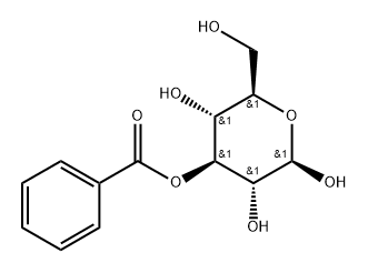 β-D-Glucopyranose, 3-benzoate Structure