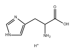 2-azaniumyl-3-(1H-imidazol-1-ium-4-yl)propanoate 구조식 이미지