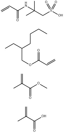 Polymer of 2-Ethylhexylacrylate,Methylmethacrylate, 2-Acrylamido-2-methylpropanesulfonic acid,Methacrylic acid 구조식 이미지
