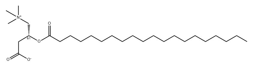 1-Propanaminium, 3-carboxy-N,N,N-trimethyl-2-[(1-oxoeicosyl)oxy]-, inner salt, (2R)- Structure