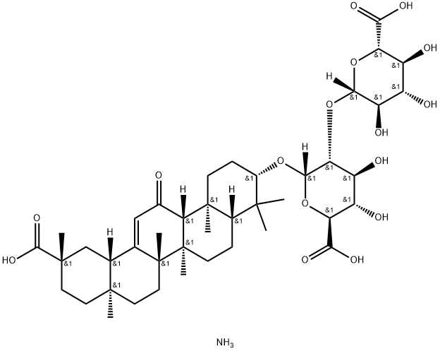 Glycyrrhizic acid 2NH4 구조식 이미지